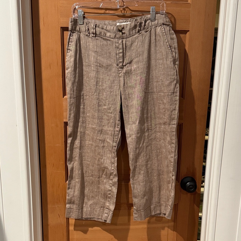 Coldwater creek capri linen pants